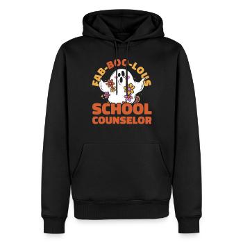 Conseiller scolaire Halloween Ghost - Sweat à capuche Premium bio Homme - noir - Devant - Nico (187cm)
