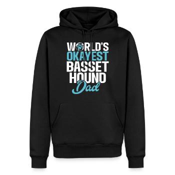 Cadeaux Basset Hound - Sweat à capuche Premium bio Homme - noir - Devant - Nico (187cm)