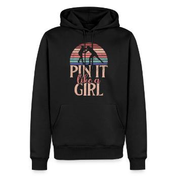 Lutteuse Fille Grappling Lutteuse Femmes - Sweat à capuche Premium bio Homme - noir - Devant - Nico (187cm)