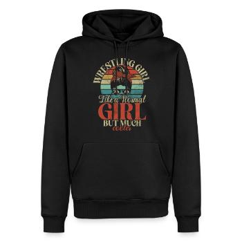 Lutteuse Fille Grappling Lutteuse Femmes - Sweat à capuche Premium bio Homme - noir - Devant - Nico (187cm)