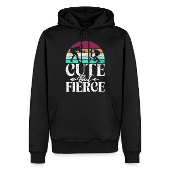 Lutteuse Fille Grappling Lutteuse Femmes - Sweat à capuche Premium bio Homme - noir - Devant - Nico (187cm)