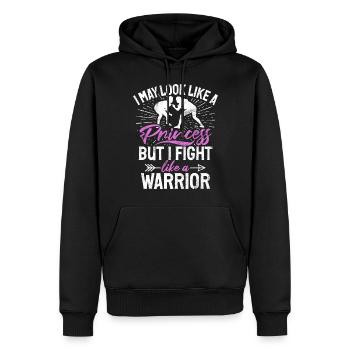 Lutteuse Fille Grappling Lutteuse Femmes - Sweat à capuche Premium bio Homme - noir - Devant - Nico (187cm)