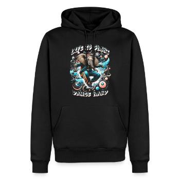 Breakdance B-boy Life is short, dance hard - Men’s Premium Organic Hoodie - black - Front - Nico (187cm)