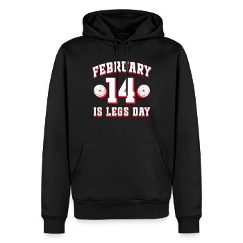 Leg Training Legs February 14 Is Legs Day - Men’s Premium Organic Hoodie - black - Front - Nico (187cm)