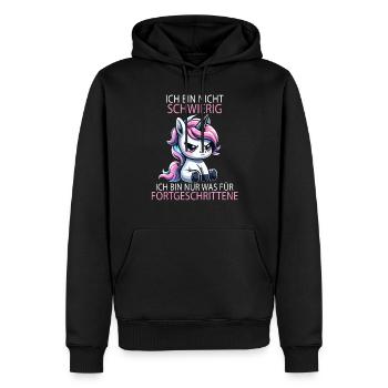 Je ne suis pas difficile à dire sarcastique - Sweat à capuche Premium bio Homme - noir - Devant - Nico (187cm)