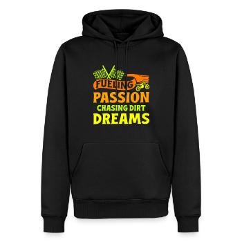 Dirt Biker Riding Passion Chasing Dirt Dreams Gift - Männer Premium Bio Hoodie - Schwarz - Vorne - Nico (187cm)