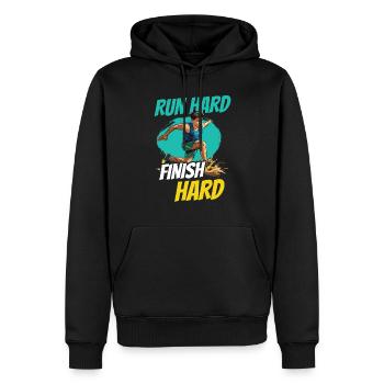 Leichtathletik Leichtathletikspiele - Männer Premium Bio Hoodie - Schwarz - Vorne - Nico (187cm)