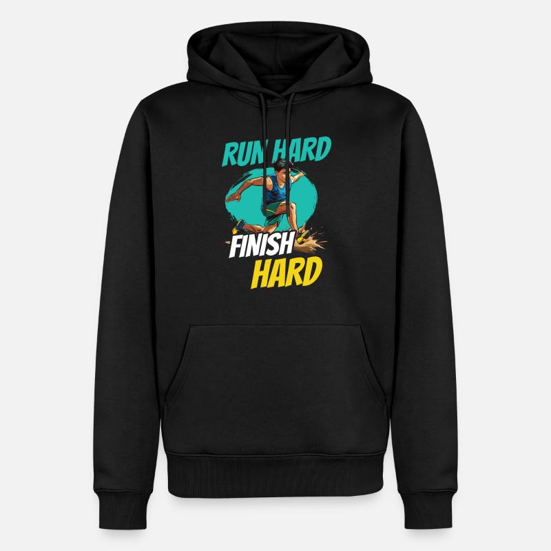 Athlétisme Jeux d’athlétisme - Sweat à capuche Premium bio Homme - noir