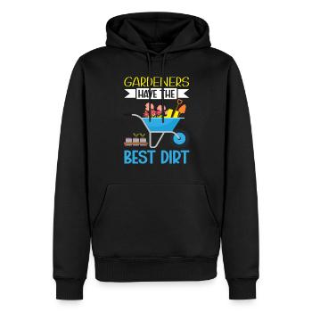 Funny Garden Lovers Vegetables Hobby Gardeners - Men’s Premium Organic Hoodie - black - Front - Nico (187cm)