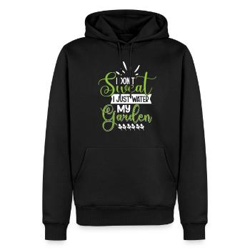 Funny Garden Lovers Vegetables Hobby Gardeners - Men’s Premium Organic Hoodie - black - Front - Nico (187cm)