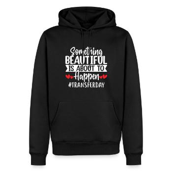 Etwas Schönes wird gleich passieren IVF - Männer Premium Bio Hoodie - Schwarz - Vorne - Nico (187cm)