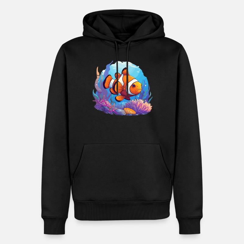 Clownfish Clownfische Clownfisch - Männer Premium Bio Hoodie - Schwarz