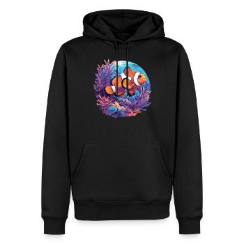 Clownfish Clownfische Clownfisch - Männer Premium Bio Hoodie - Schwarz - Vorne - Nico (187cm)