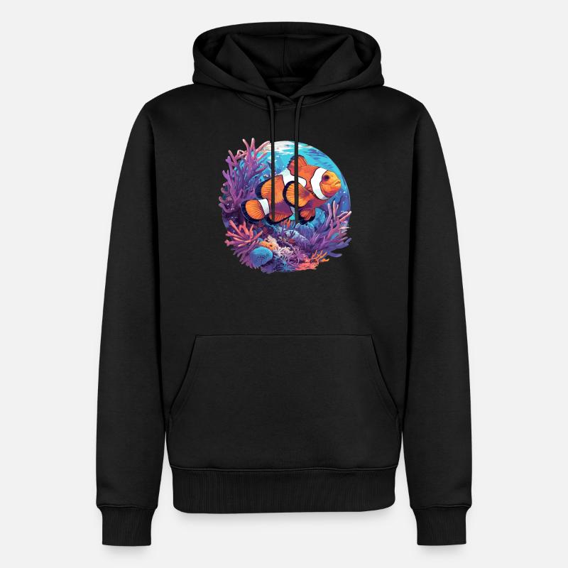 Clownfish Clownfische Clownfisch - Männer Premium Bio Hoodie - Schwarz