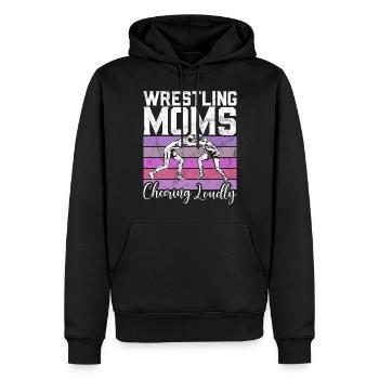 Lutte Maman Lutteuse Femmes Combattante - Sweat à capuche Premium bio Homme - noir - Devant - Nico (187cm)