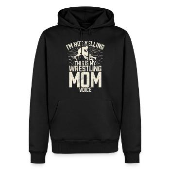 Lutte Maman Lutteuse Femmes Combattante - Sweat à capuche Premium bio Homme - noir - Devant - Nico (187cm)