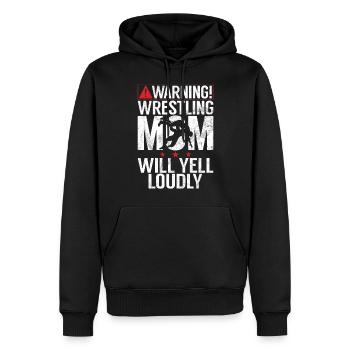 Lutte Maman Lutteuse Femmes Combattante - Sweat à capuche Premium bio Homme - noir - Devant - Nico (187cm)
