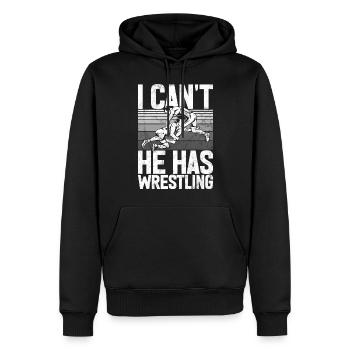 Lutte Maman Lutteuse Femmes Combattante - Sweat à capuche Premium bio Homme - noir - Devant - Nico (187cm)
