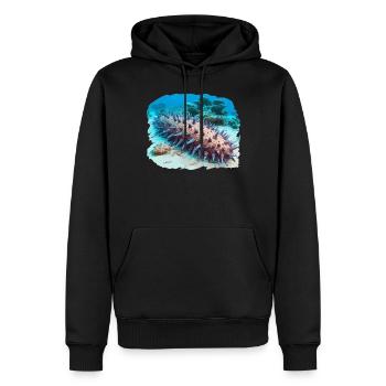 Sea Cucumber Seegurken Seegurke - Männer Premium Bio Hoodie - Schwarz - Vorne - Nico (187cm)