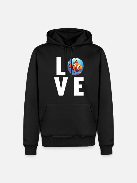 Clownfish Clownfische Clownfisch - Männer Premium Bio Hoodie - Schwarz