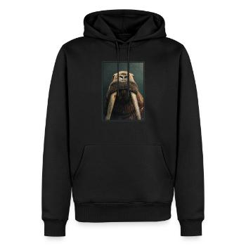Morse Walrosse Walross - Sweat à capuche Premium bio Homme - noir - Devant - Nico (187cm)