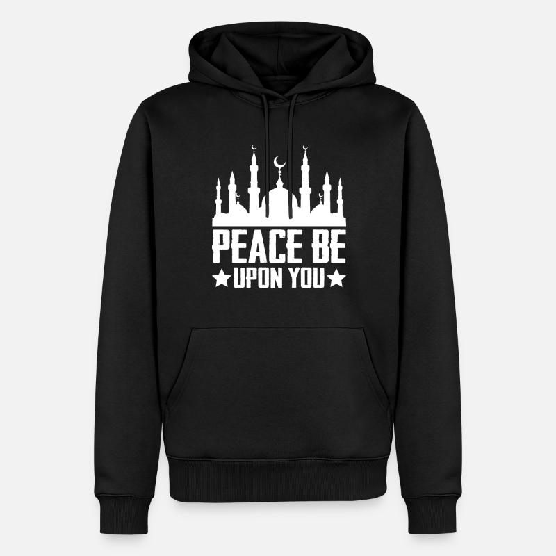 Friede sei mit dir Assalamu Alaikum Islam Stolz - Männer Premium Bio Hoodie - Schwarz