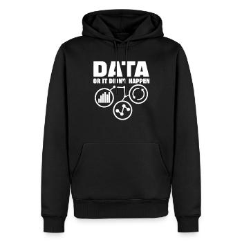 Daten Oder Es Passierte Nicht Big Data - Männer Premium Bio Hoodie - Schwarz - Vorne - Nico (187cm)