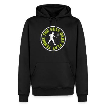 The best dads play Tennis - Tennis Player Daddy Te - Männer Premium Bio Hoodie - Schwarz - Vorne - Nico (187cm)