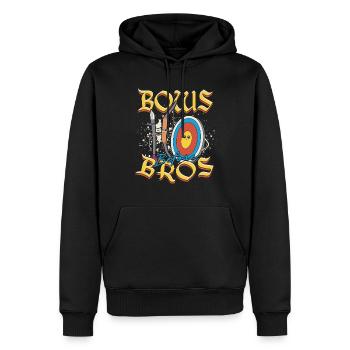 Bogenschießen Bogenschütze Bows before bros - Männer Premium Bio Hoodie - Schwarz - Vorne - Nico (187cm)