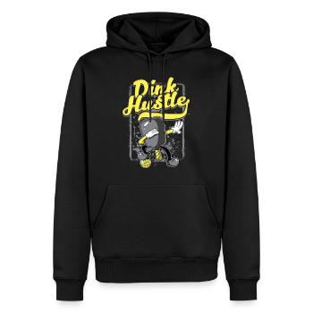 Pickleball Dink Hustle - Sweat à capuche Premium bio Homme - noir - Devant - Nico (187cm)