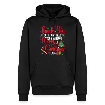 Thanks, but I don't need your random - Men’s Premium Organic Hoodie - black - Front - Nico (187cm)