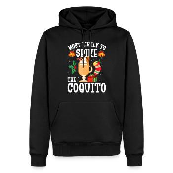 Joyeux Noël, le plus susceptible de piquer le - Sweat à capuche Premium bio Homme - noir - Devant - Nico (187cm)