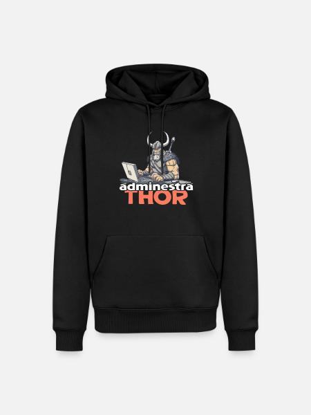 Viking Databaseadministra-thor Nerdy - Men’s Premium Organic Hoodie - black
