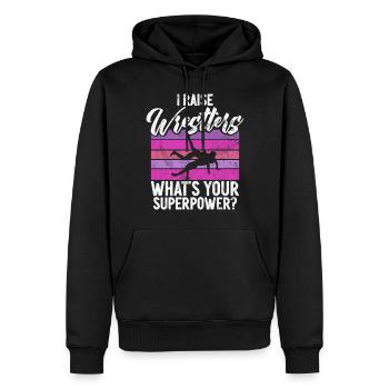 Kawaii Chibi Anime Girl Anime Merch Japanisch - Männer Premium Bio Hoodie - Schwarz - Vorne - Nico (187cm)