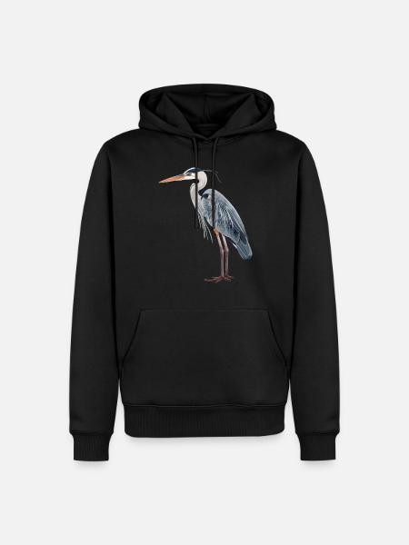 Heron Reiher - Men’s Premium Organic Hoodie - black