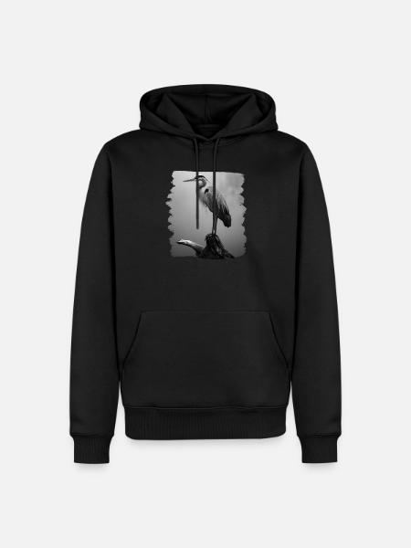 Heron Reiher - Men’s Premium Organic Hoodie - black