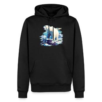 Polar Bear Eisbären Eisbär - Männer Premium Bio Hoodie - Schwarz - Vorne - Nico (187cm)