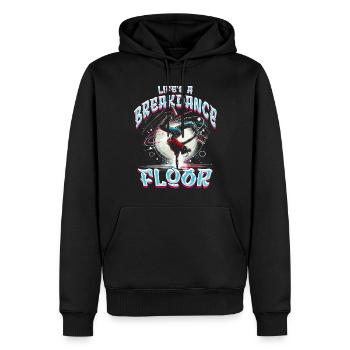 Breakdance B-boy La vie est une piste de breakdance - Sweat à capuche Premium bio Homme - noir - Devant - Nico (187cm)