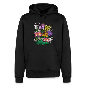 Orchideen Blumen Pflanzen Geschenk Orchidee - Männer Premium Bio Hoodie - Schwarz - Vorne - Nico (187cm)