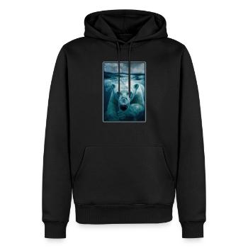 Polar Bear Eisbären Eisbär - Männer Premium Bio Hoodie - Schwarz - Vorne - Nico (187cm)