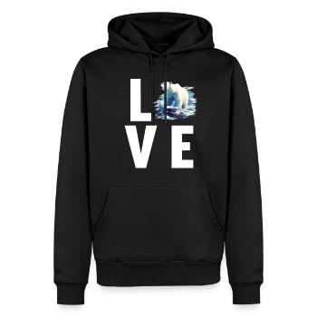 Polar Bear Eisbären Eisbär - Männer Premium Bio Hoodie - Schwarz - Vorne - Nico (187cm)