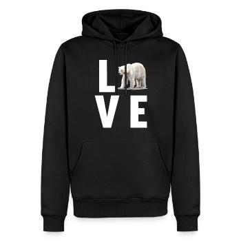 Polar Bear Eisbären Eisbär - Männer Premium Bio Hoodie - Schwarz - Vorne - Nico (187cm)