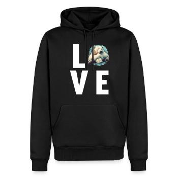Polar Bear Eisbären Eisbär - Männer Premium Bio Hoodie - Schwarz - Vorne - Nico (187cm)