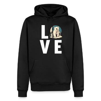 Polar Bear Eisbären Eisbär - Männer Premium Bio Hoodie - Schwarz - Vorne - Nico (187cm)