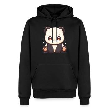 Giant Panda Große Pandas Großer Panda - Männer Premium Bio Hoodie - Schwarz - Vorne - Nico (187cm)