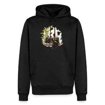 Giant Panda Große Pandas Großer Panda - Männer Premium Bio Hoodie - Schwarz - Vorne - Nico (187cm)