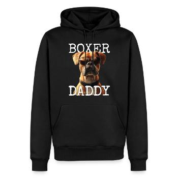 Deutscher Boxer Dad Hund Papa Vatertag Boxer Daddy - Männer Premium Bio Hoodie - Schwarz - Vorne - Nico (187cm)
