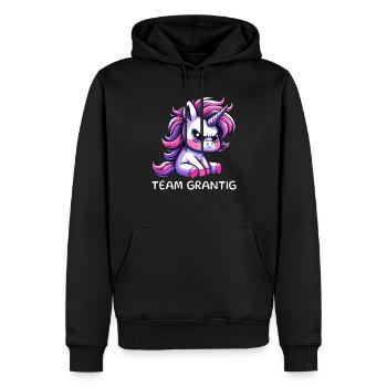 Team Grantig - Männer Premium Bio Hoodie - Schwarz - Vorne - Nico (187cm)