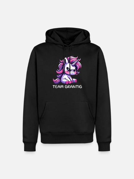 Team Grantig - Männer Premium Bio Hoodie - Schwarz