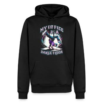 Breakdance B-boy Mon bureau est une piste de danse - Sweat à capuche Premium bio Homme - noir - Devant - Nico (187cm)